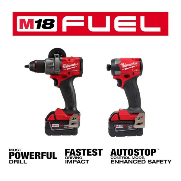 3697-22 M18 FUEL 18V Lithium-Ion Brushless Cordless Hammer Drill and Impact Driver Combo Kit (2-Tool) with 2 Batteries - Image 6