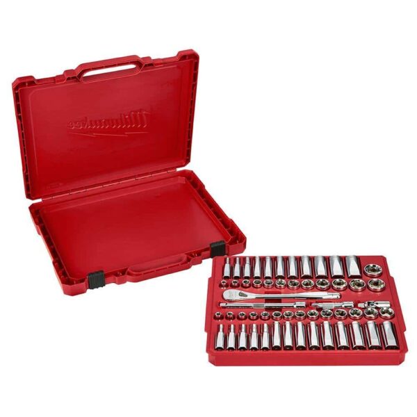 3/8 in. Drive SAE/Metric Mechanics Tool Set (62-Piece) with PACKOUT 3-Drawer Tool Box - Image 10