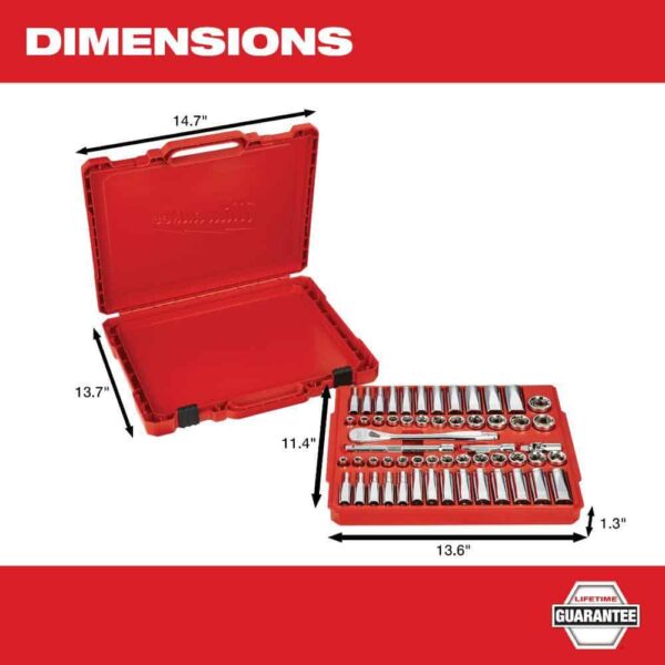 3/8 in. Drive SAE/Metric Ratchet and Socket Mechanics Tool Set with SAE/Metric Combination Wrenches (70-Piece) - Image 7