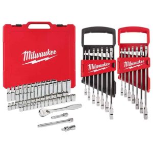 3/8 in. Drive SAE/Metric Ratchet   Socket Mechanics Tool Set with SAE/Metric Ratcheting Combination Wrenches (70-Piece)
