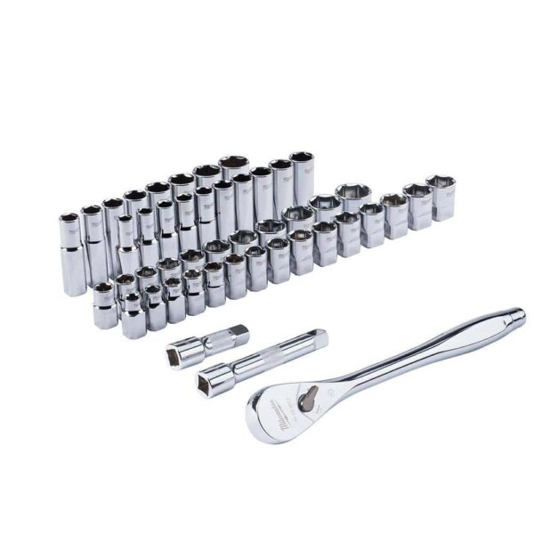 1/2 in. Drive SAE/Metric Mechanics Tool Set (47-Piece) with PACKOUT 2-Drawer Tool Box - Image 8
