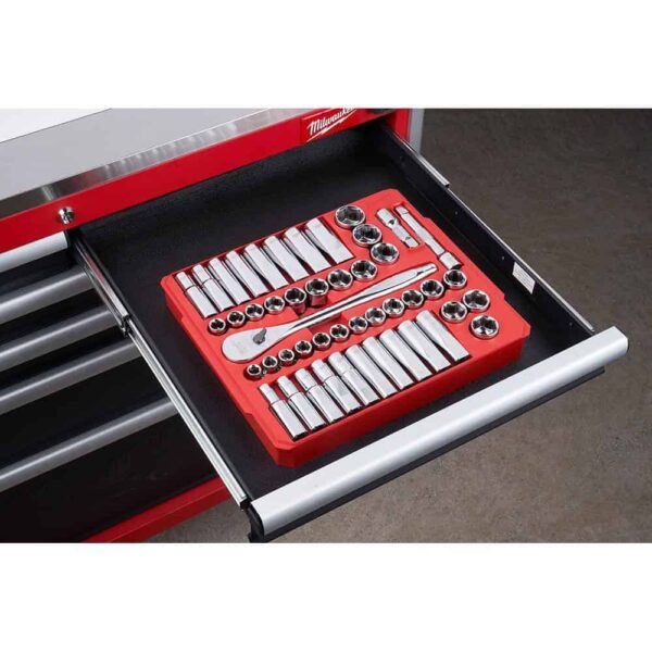 1/2 in. Drive SAE/Metric Ratchet and Socket Mechanics Tool Set with 1/2 in. Drive 18 in. Extended Ratchet (48-Piece) - Image 7