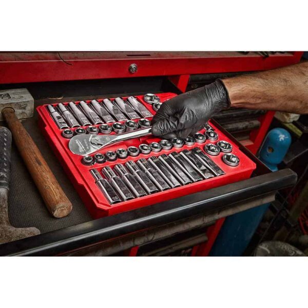 1/2 in. Drive SAE/Metric Ratchet and Socket Mechanics Tool Set with 1/2 in. Drive 18 in. Extended Ratchet (48-Piece) - Image 12