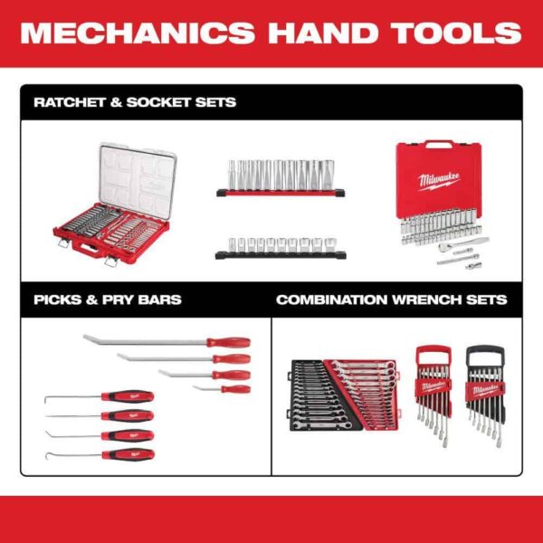 1/2 in. Drive SAE/Metric Ratchet and Socket Mechanics with Shockwave 1/2 in. Drive SAE Impact Socket Set (65-Piece) - Image 12