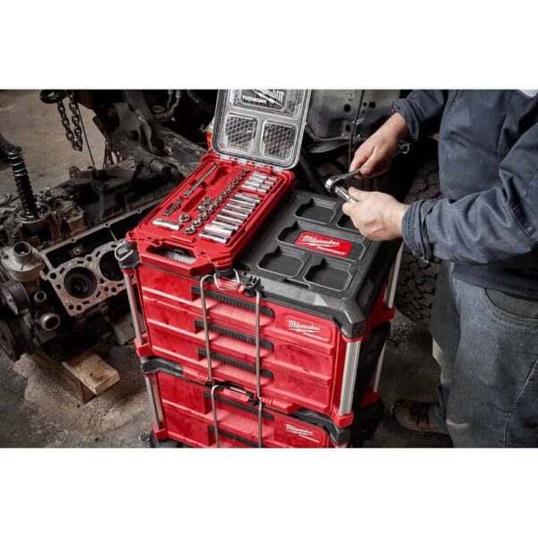 48-22-9481-48-22-9482 3/8 in. Drive SAE/Metric Ratchet and Socket Mechanics Tool Set with PACKOUT Case (60-Piece) - Image 11