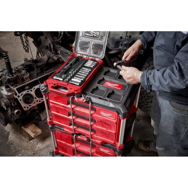 48-22-9482 3/8 in. Drive Metric Ratchet and Socket Mechanics Tool Set with PACKOUT Case (32-Piece) - Image 4