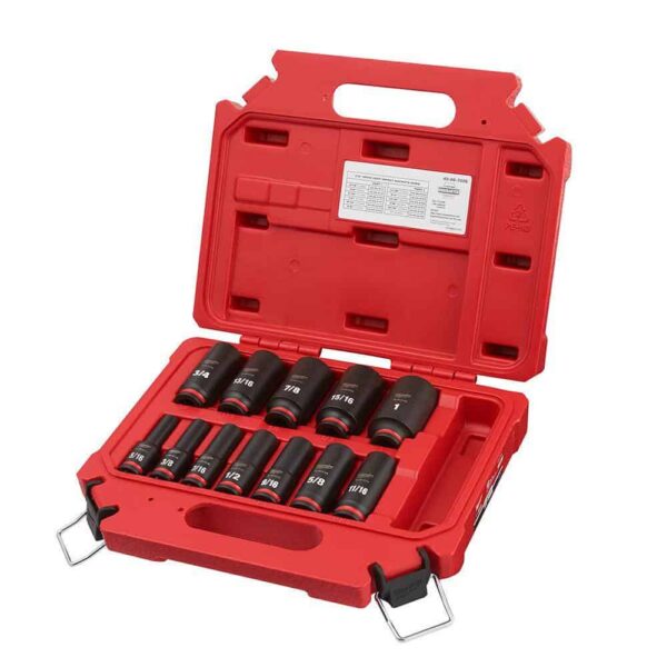 Shockwave 1/4 in. 3/8 in. Drive Deep Well Impact/Chrome Ratchet Socket Set with Packout (132-Piece) - Image 10