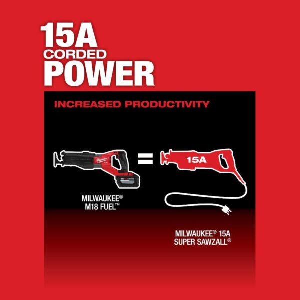 2722-20 M18 FUEL 18V Lithium-Ion Brushless Cordless Super SAWZALL Orbital Reciprocating Saw (Tool-Only) - Image 8