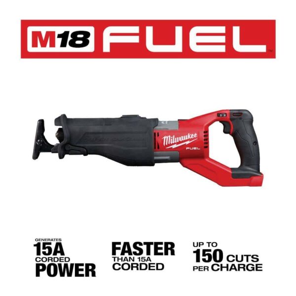 2722-20 M18 FUEL 18V Lithium-Ion Brushless Cordless Super SAWZALL Orbital Reciprocating Saw (Tool-Only) - Image 9