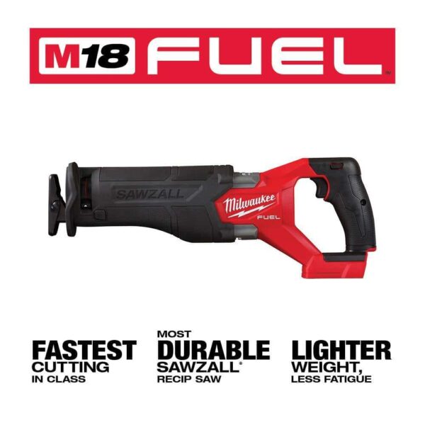 2821-20-2880-20 M18 FUEL GEN-2 18V Lithium-Ion Brushless Cordless SAWZALL Reciprocating Saw W/M18 FUEL 4-1/2 in. Grinder - Image 3