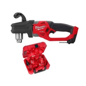 2807-20-49-56-9280 M18 FUEL GEN II 18-Volt Li-Ion Brushless Cordless 1/2 in. Hole Hawg Right Angle Drill with Carbide Hole Saw Kit (7pc)