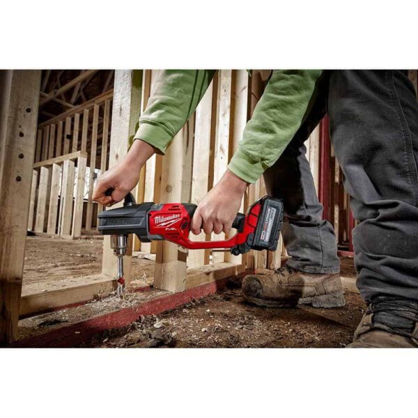 2807-20-49-56-9295 M18 FUEL GEN II 18-Volt Lithium-Ion Brushless Cordless 1/2 in. Hole Hawg Right Angle Drill w/9pc PACKOUT Hole Saw Kit - Image 3