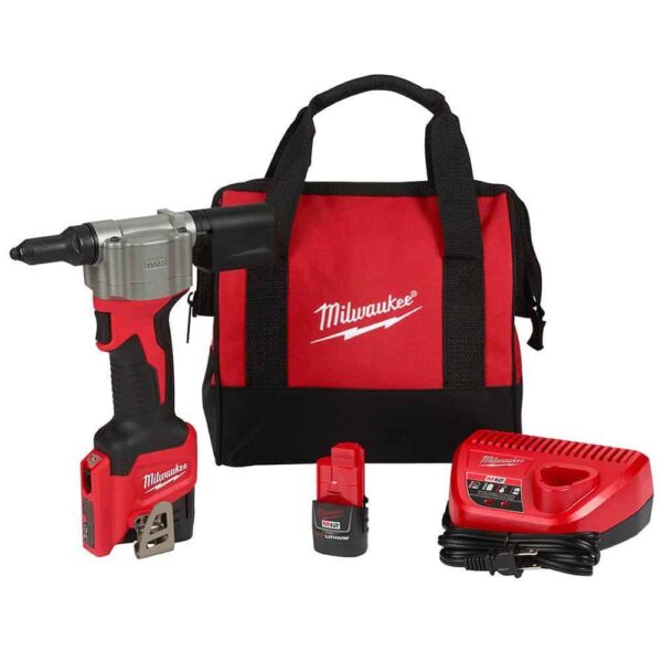 2550-22 M12 12-Volt Lithium-Ion Cordless Rivet Tool Kit with (2) 1.5Ah Batteries and Charger - Image 14