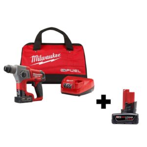 2416-21XC-48-11-2460 M12 FUEL 12V Lithium-Ion Brushless Cordless 5/8 in. SDS-Plus Rotary Hammer Kit with 6.0Ah Battery