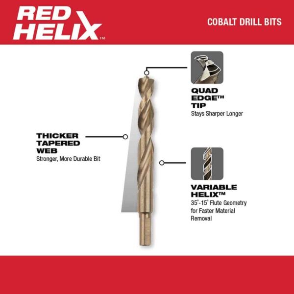 48-89-2332-48-89-2332-48-89-2332 Cobalt Red Helix Drill Bit Set for Drill Drivers (87-Piece) - Image 4
