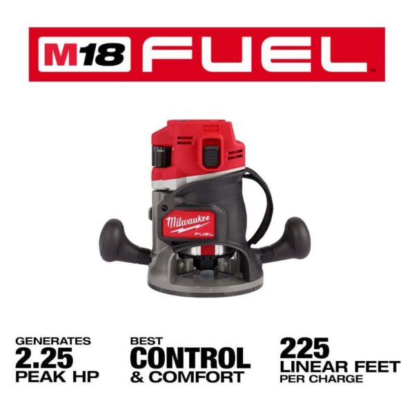 2838-20 M18 FUEL 18V Lithium-Ion Cordless Brushless 1/2 in. Router (Tool-Only) - Image 2