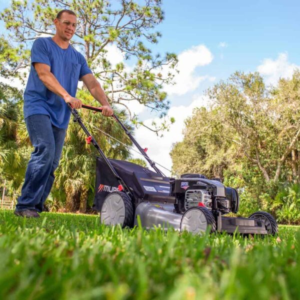 Murray MNA152703 21 in. 140 cc Briggs and Stratton Walk Behind Gas Push Lawn Mower with Height Adjustment and with Mulch Bag - Image 6