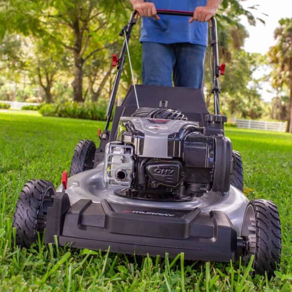Murray MNA152703 21 in. 140 cc Briggs and Stratton Walk Behind Gas Push Lawn Mower with Height Adjustment and with Mulch Bag - Image 4
