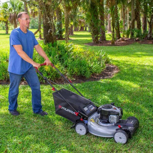 Murray MNA153003 22 in. 140 cc Briggs   Stratton Walk Behind Gas Self-Propelled Lawn Mower with Front Wheel Drive and Bagger - Image 9
