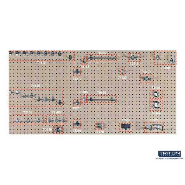 Products TPB-2N (2) 24 In. W x 48 In. H x 1/4 In. D Natural Heavy Duty HDF Round Hole Pegboards - Image 6