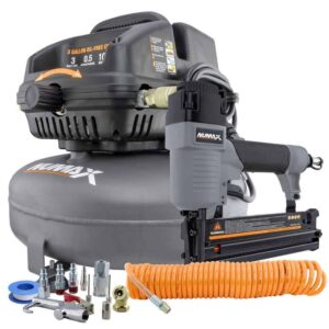S3GI12CK 3 Gal. Portable Electric Pancake Air Compressor with 2-in-1 Nailer/Stapler, Hose Inflation Kit and Fasteners (400-Count)