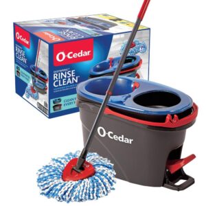 O-Cedar 168534 EasyWring RinseClean Spin Mop with 2-Tank Bucket System