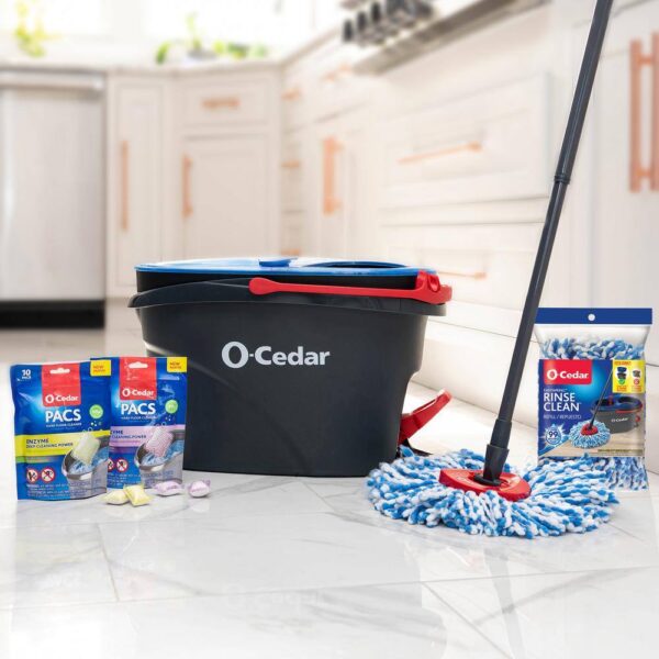 O-Cedar 168534 EasyWring RinseClean Spin Mop with 2-Tank Bucket System - Image 3