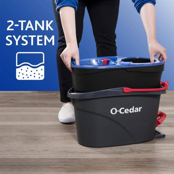 O-Cedar 168534 EasyWring RinseClean Spin Mop with 2-Tank Bucket System - Image 12