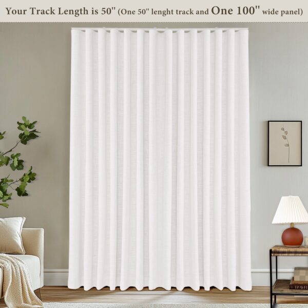 Ripple Fold Lille Linen Memory Trained Curtains Custom Blackout Drapes Grey Beige - Image 11