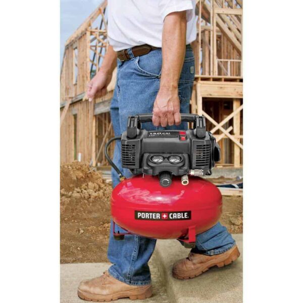 Porter-Cable DA250CC2002 6 Gal. 150 PSI Portable Electric Air Compressor and 15-Gauge Pneumatic 2-1/2 in. Angled Finish Nailer - Image 14