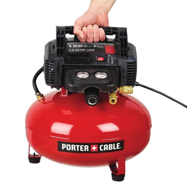 Porter-Cable PIN138C2002 6 Gal. 150 PSI Portable Electric Air Compressor and Pneumatic 23-Gauge 1-3/8 in. Pin Nailer - Image 15