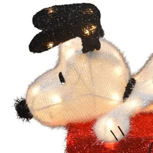 36in Snoopy on The Mailbox Prelit Christmas Yard Decoration - Image 9