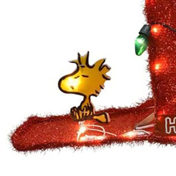 36in Snoopy on The Mailbox Prelit Christmas Yard Decoration - Image 8