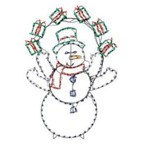 60  LED Animation Juggling Snowman Christmas Yard Decor