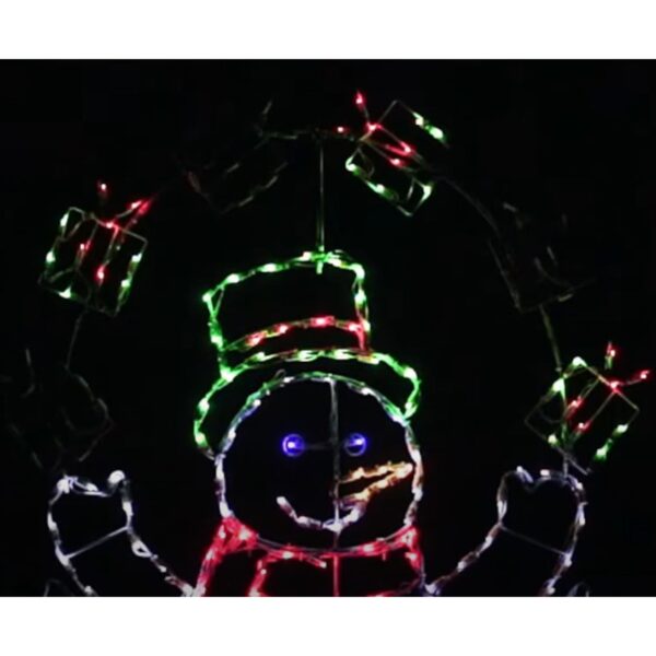 60  LED Animation Juggling Snowman Christmas Yard Decor - Image 7