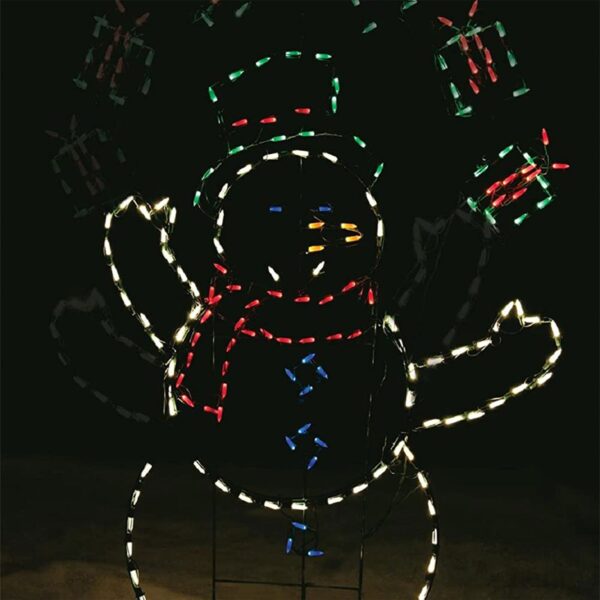 60  LED Animation Juggling Snowman Christmas Yard Decor - Image 9