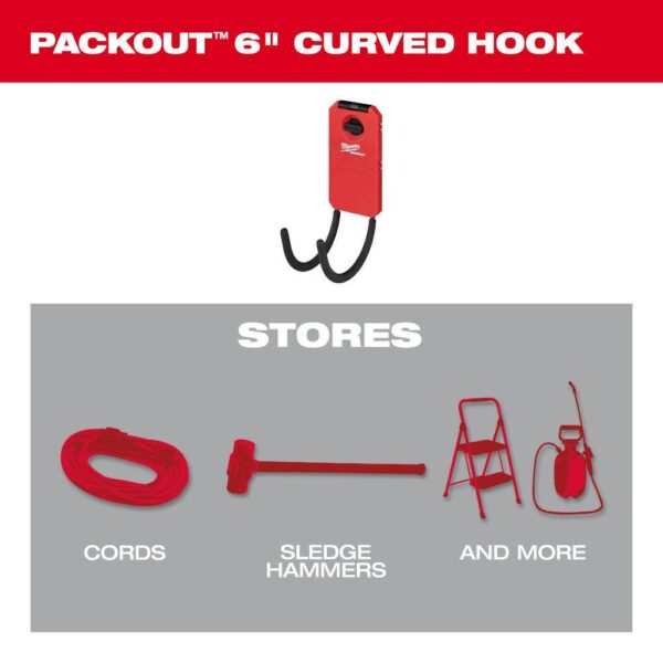 48-22-8331-4 PACKOUT Curved Utility Hook (4-Pack) - Image 4