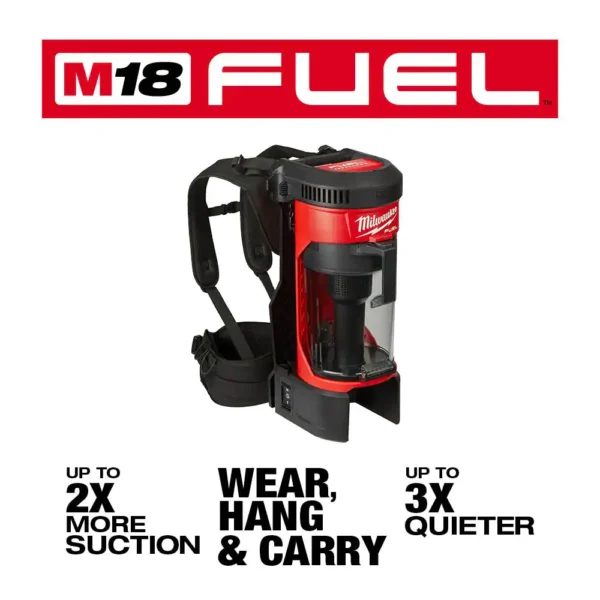 0885-20-49-90-1963 M18 FUEL 18-Volt Lithium-Ion Brushless 1 Gal. Cordless 3-in-1 Backpack Vacuum with Extra HEPA Filter - Image 3