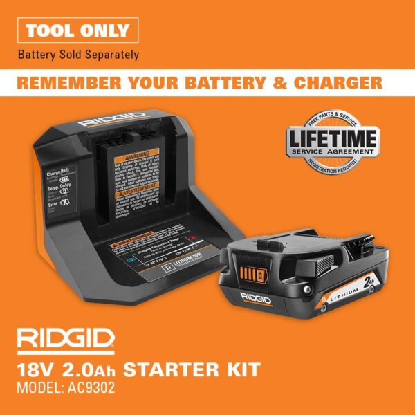 R86689KSBN 18V Cordless 3-Tool Combo Kit with LED Stick Light, LED Spotlight, and LED Hybrid Panel Light (Tools Only) - Image 2