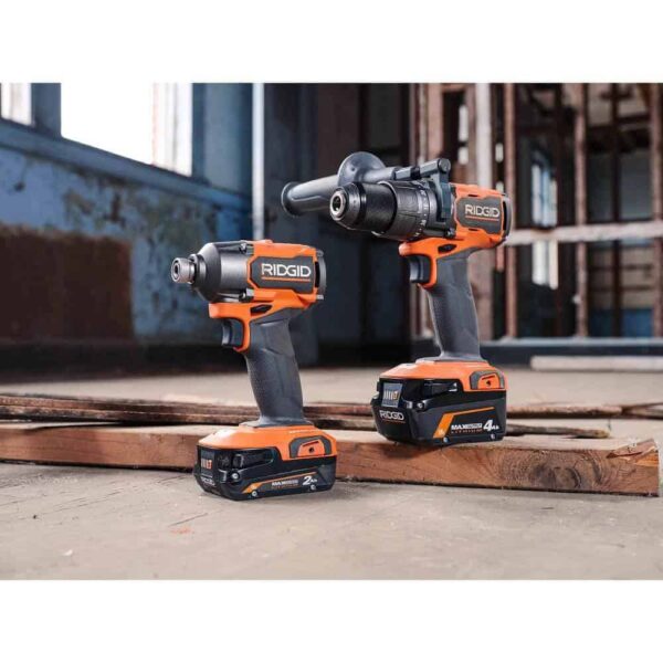 R9208 18V Brushless Cordless 2-Tool Combo Kit with Hammer Drill, Impact Driver, (2) Batteries, Charger, and Bag - Image 4