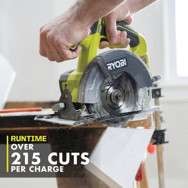 PCL500K1 ONE+ 18V Cordless 5-1/2 in. Circular Saw Kit with 4.0 Ah Battery and Charger - Image 4