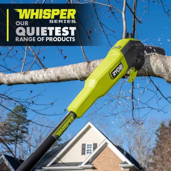 P2520-PS ONE+ HP 18V Cordless 10 in. Chainsaw and Whisper Series 8 in. Pole Saw with 4.0 Ah Battery and Charger - Image 8