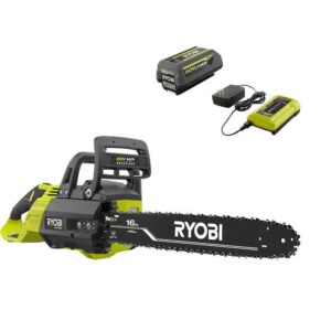 RY40550 40V HP Brushless 16 in. Battery Chainsaw with 4.0 Ah Battery and Charger