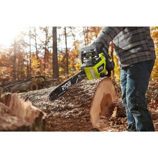 RY40550 40V HP Brushless 16 in. Battery Chainsaw with 4.0 Ah Battery and Charger - Image 4