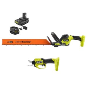 P2680-PNR ONE+ HP 18V Brushless 22 in. Cordless Battery Hedge Trimmer   Brushless Cordless Pruner w/ 2.0 Ah Battery   Charger