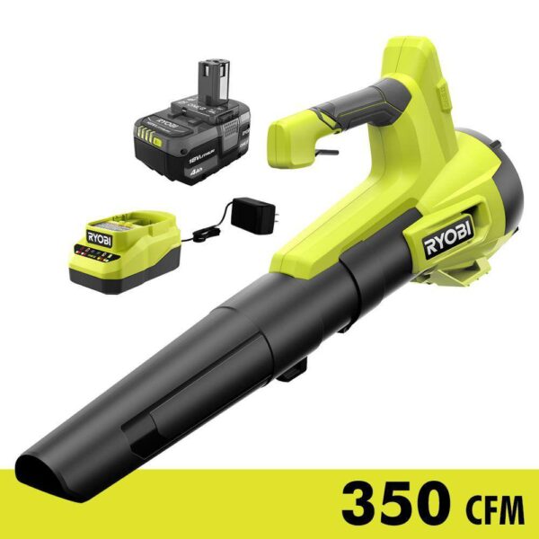 PCLLB01K ONE+ 18V 100 MPH 350 CFM Cordless Battery Variable Speed Jet Fan Leaf Blower with 4.0 Ah Battery and Charger - Image 2