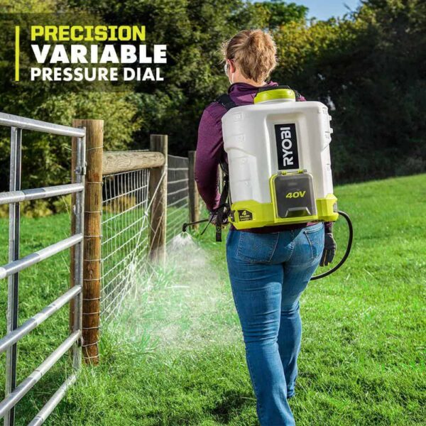 RY404130-SPR 40V HP Whisper Series 155 MPH 600 CFM Cordless Leaf Blower and 4 Gal. Backpack Sprayer with 4.0 Ah Battery and Charger - Image 10