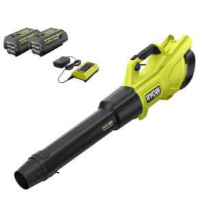 40V HP Brushless Whisper Series 155 MPH 600 CFM Cordless Battery Leaf Blower with (2) 4.0 Ah Batteries and Charger