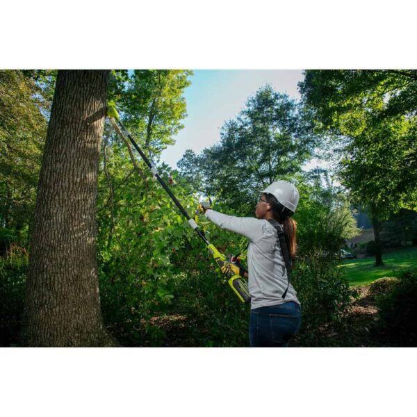 40V 10 in. Cordless Battery Pole Saw and 18 in. Cordless Battery Pole Hedge Trimmer with 2.0 Ah Battery and Charger - Image 5