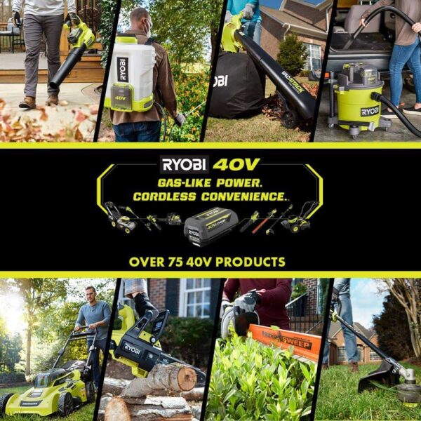 40V 10 in. Cordless Battery Pole Saw and 18 in. Cordless Battery Pole Hedge Trimmer with 2.0 Ah Battery and Charger - Image 15